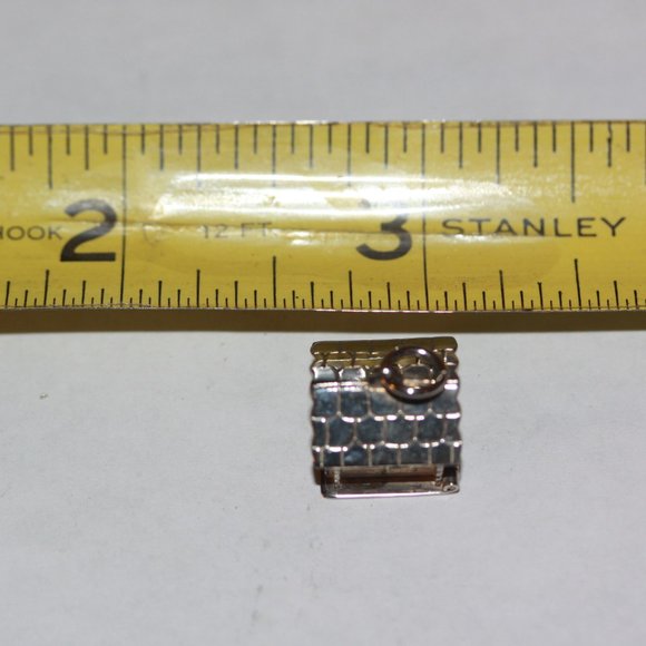 Vintage 800 Sterling Silver Rustic Flip Open CHARM House Americana Log Cabin - Picture 4 of 4